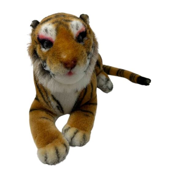Wangpai Large Bengal Tiger Plush Toy Stuffed Animal Realistic Laying Vtg Rare - Picture 2 of 15